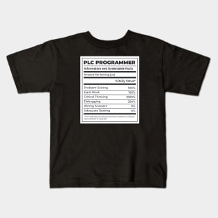 Programmer Nutrition Facts Label Kids T-Shirt